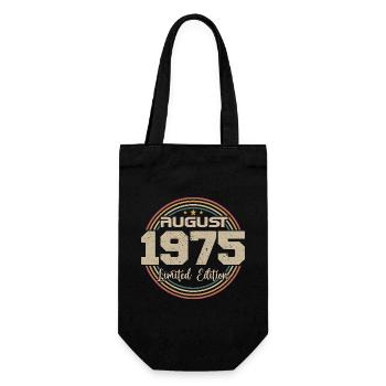 Millésime Né(e) Août 1975 Cadeau Anniversaire 1975 - Sac à bouteille - noir - Devant