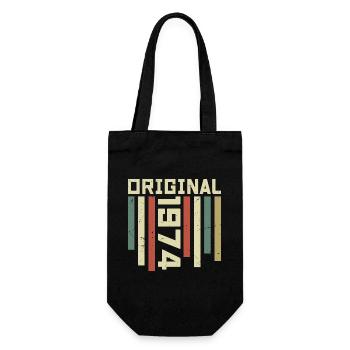 1974 Cadeau Rétro 1974 Cadeau Anniversaire 50 ans - Sac à bouteille - noir - Devant