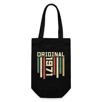 1971 Retro Gift 1971 53 Year Anniversary Gift - Gift Bag for Bottles - black - Front