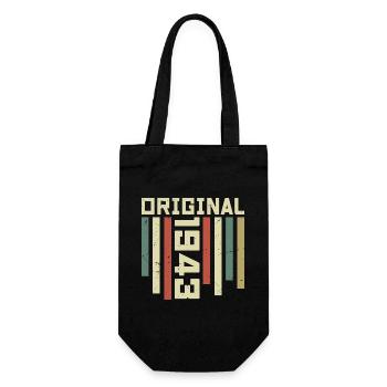 1943 Retro Gift 1943 81st Birthday Gift - Gift Bag for Bottles - black - Front