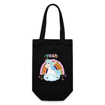 Einhorn - Geschenkbeutel für Flaschen - Schwarz - Vorne