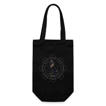 Egyptian Cat Sacred Geometry - Gift Bag for Bottles - black - Front