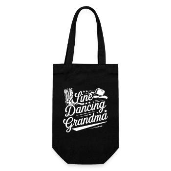 Line Dancing Granny Country Dance - Grandma Dances - Gift Bag for Bottles - black - Front