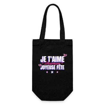 Je t'aime maman,Joyeuse fête des mères,idée cadeau - Sac à bouteille - noir - Devant