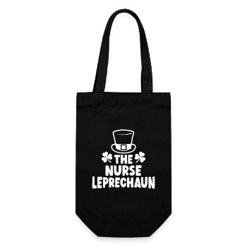 Die Krankenschwester Leprechaun - Geschenkbeutel für Flaschen - Schwarz - Vorne
