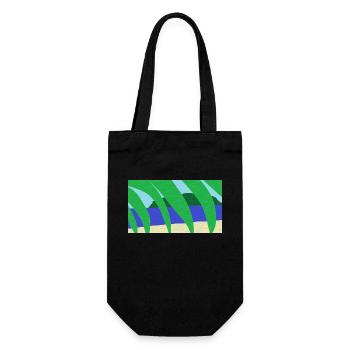 Vague Vacation Memory - Gift Bag for Bottles - black - Front
