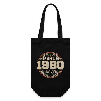 Awesome seit März 1934 Geburtstag 1934 Geschenk - Geschenkbeutel für Flaschen - Schwarz - Vorne