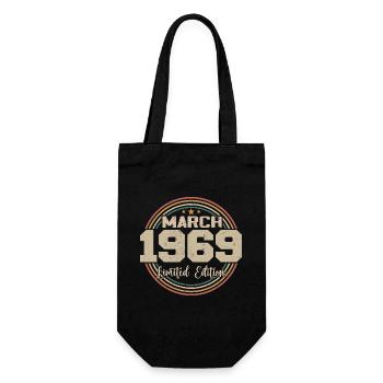 Awesome seit März 1934 Geburtstag 1934 Geschenk - Geschenkbeutel für Flaschen - Schwarz - Vorne