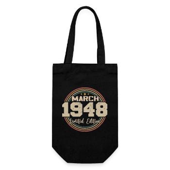 Awesome Since March 1948 Birthday 1948 Gift - Gift Bag for Bottles - black - Front