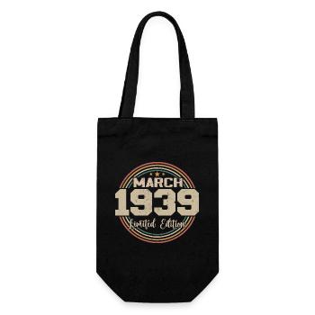 Awesome seit März 1939 Geburtstag 1939 Geschenk - Geschenkbeutel für Flaschen - Schwarz - Vorne