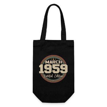 Awesome seit März 1959 Geburtstag 1959 Geschenk - Geschenkbeutel für Flaschen - Schwarz - Vorne
