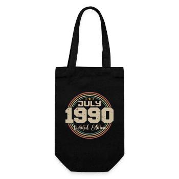 1990 Anniversaire Juillet 1990 Cadeau Juillet 1990 - Sac à bouteille - noir - Devant