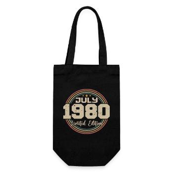 1980 Birthday July 1980 Gift July 1980 - Gift Bag for Bottles - black - Front