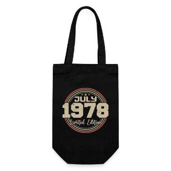 1978 Geburtstag Juli 1978 Geschenk Juli 1978 - Geschenkbeutel für Flaschen - Schwarz - Vorne