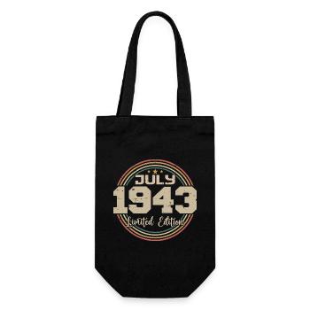 1943 Anniversaire Juillet 1943 Cadeau Juillet 1943 - Sac à bouteille - noir - Devant