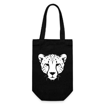 Gepard - Geschenkbeutel für Flaschen - Schwarz - Vorne