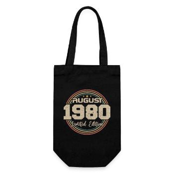 Millésime Né(e) Août 1980 Cadeau Anniversaire 1980 - Sac à bouteille - noir - Devant