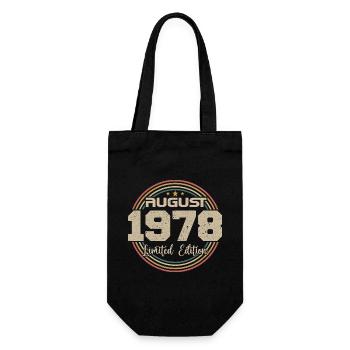 Millésime Né(e) Août 1978 Cadeau Anniversaire 1978 - Sac à bouteille - noir - Devant