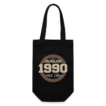 Millésime Né(e) Août 1990 Cadeau Anniversaire 1990 - Sac à bouteille - noir - Devant