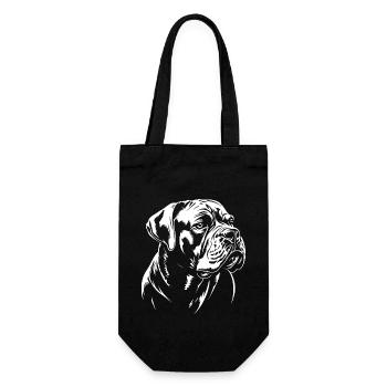Bullmastiff - Fan de chien - Sac à bouteille - noir - Devant