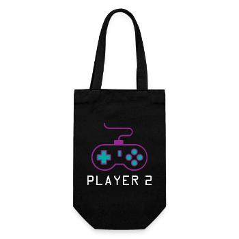 Player 2 Gamer - Gift Bag for Bottles - black - Front