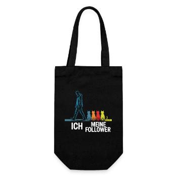Moi et mes abonnés – Cat Humor Design - Sac à bouteille - noir - Devant