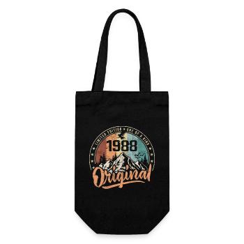 Original 1988 Retro Geburtstagsgeschenk Geboren 1988 - Geschenkbeutel für Flaschen - Schwarz - Vorne