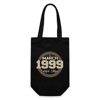 Awesome seit März 1999 Geburtstag 1999 Geschenk - Geschenkbeutel für Flaschen - Schwarz - Vorne
