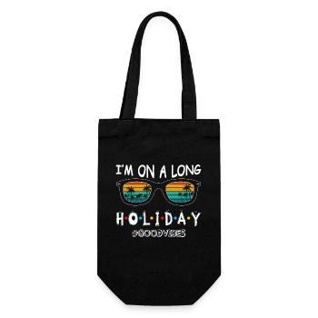 I'm on holiday - Gift Bag for Bottles - black - Front