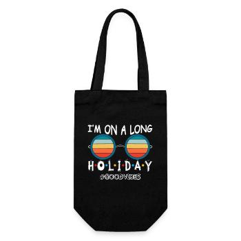 I'm on holiday - Gift Bag for Bottles - black - Front