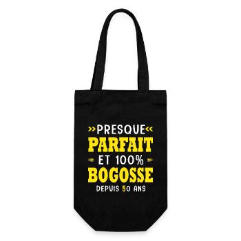 50 ans Parfait bogosse 50 ans anniversaire - Sac à bouteille - noir - Devant