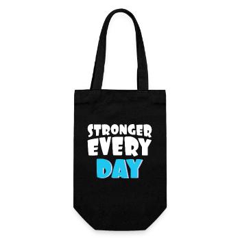 Stronger every day - Gift Bag for Bottles - black - Front