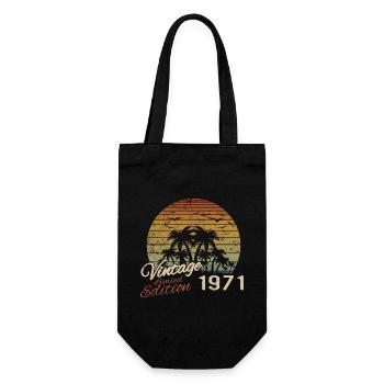 Vintage 1971 Birthday Gift 1971 Retro 1971 - Gift Bag for Bottles - black - Front