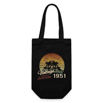 Vintage 1951 Birthday Gift 1951 Retro 1951 - Gift Bag for Bottles - black - Front