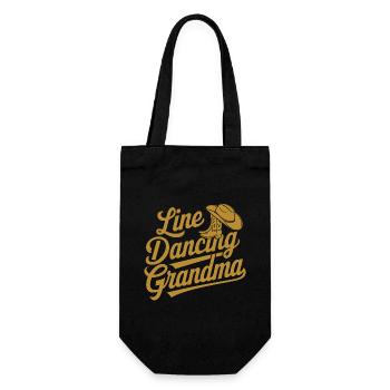 Line Dancing Granny Country Dance - Grandma Dances - Gift Bag for Bottles - black - Front