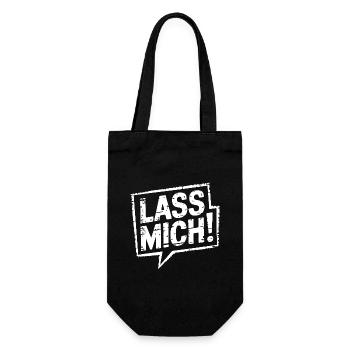Lasst mir meine Ruhe - nicht stören - Geschenkbeutel für Flaschen - Schwarz - Vorne