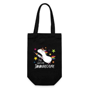 Vaccinated Unicorn I'm an Immunicorn - Gift Bag for Bottles - black - Front
