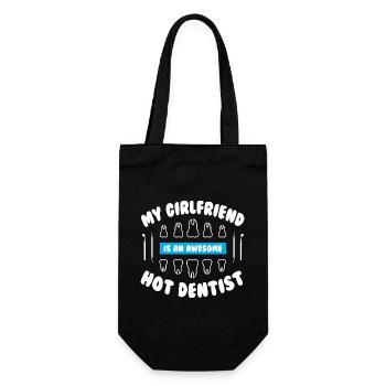 My Girlfriend Hot Dentist - Gift Bag for Bottles - black - Front