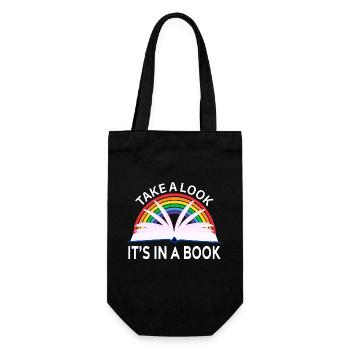Take a Look It's In A Book Vintage Bookworm - Gift Bag for Bottles - black - Front