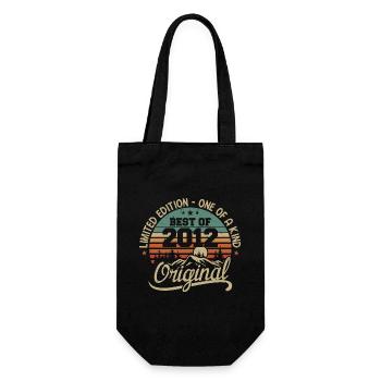 Vintage 2012 Legend - Retro Birthday Gift - Gift Bag for Bottles - black - Front