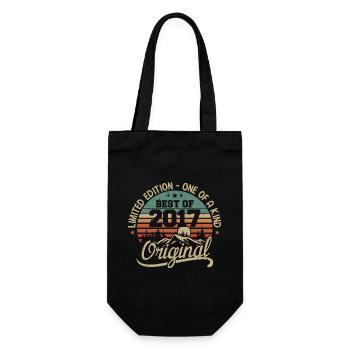Vintage 2017 Legend - Retro Birthday Gift - Gift Bag for Bottles - black - Front