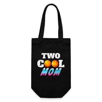 Two cool - 2. Geburtstag für Mama Basketball - Geschenkbeutel für Flaschen - Schwarz - Vorne