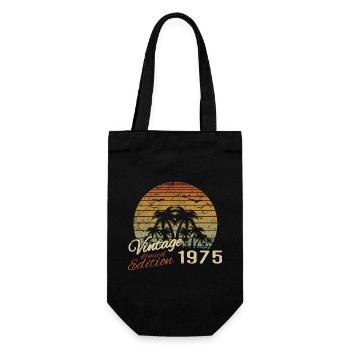 Vintage 1975 Geburtstagsgeschenk 1975 Retro 1975 - Geschenkbeutel für Flaschen - Schwarz - Vorne