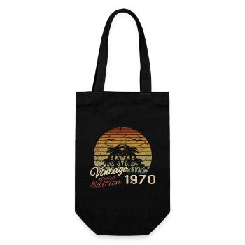 Jahrgang 1970er Geburtstagsgeschenk 1970er Retro 1970er Jahre - Geschenkbeutel für Flaschen - Schwarz - Vorne
