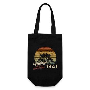 Vintage 1941 Birthday Gift 1941 Retro 1941 - Gift Bag for Bottles - black - Front