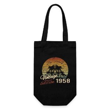 Vintage 1958 Birthday Gift 1958 Retro 1958 - Gift Bag for Bottles - black - Front