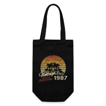 Vintage 1987 Anniversaire Cadeau 1987 Rétro 1987 - Sac à bouteille - noir - Devant