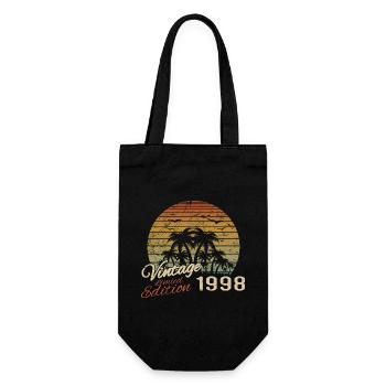 Jahrgang 1998 Geburtstagsgeschenk 1998 Retro 1998 - Geschenkbeutel für Flaschen - Schwarz - Vorne