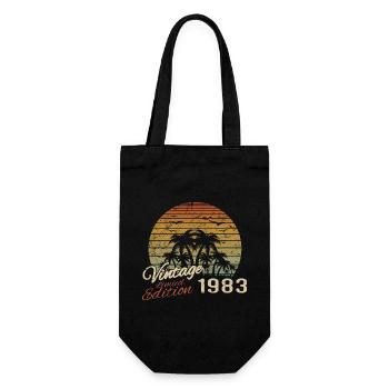 Jahrgang 1983 Geburtstagsgeschenk 1983 Retro 1983 - Geschenkbeutel für Flaschen - Schwarz - Vorne