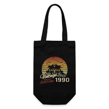 Vintage 1990 Birthday Gift 1990 Retro 1990's - Gift Bag for Bottles - black - Front